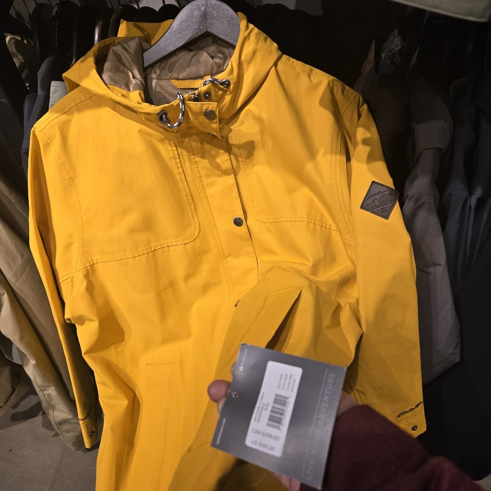 Eddie Bauer Yellow Utility Jacket with Drawstring Waist - Picture 8 of 8